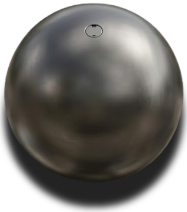 Featureless dark metallic sphere with a single sensor aperture, a recurring UAP form in reported sightings